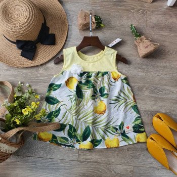 Áo sát nách đũi tơ hè bé gái- AD5045-1